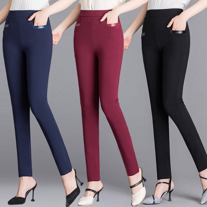 Women's Plus Size Elastic Casual Outer Wear Leggings