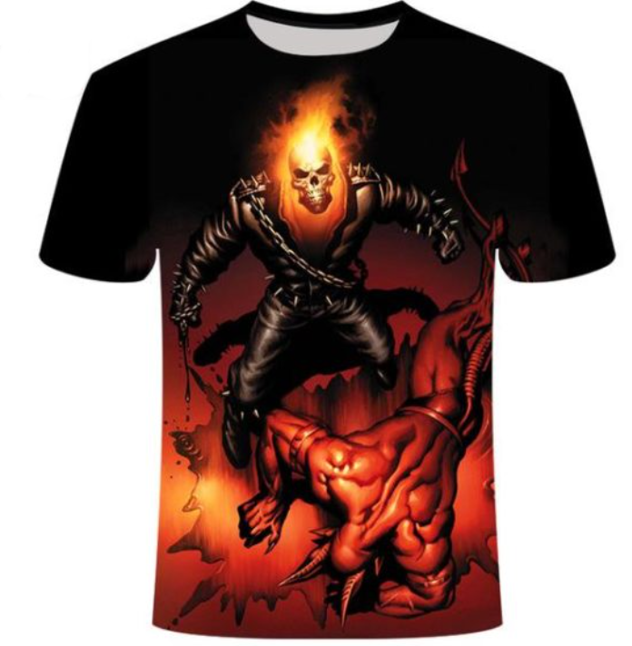 Personalized Street Skull T-shirt Short Sleeves