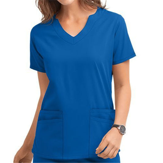 Women's Nurse Work Clothes Pocket V-neck Short Sleeves