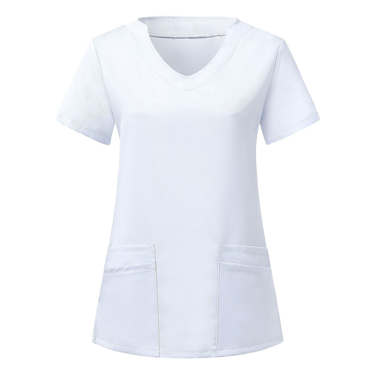 Women's Nurse Work Clothes Pocket V-neck Short Sleeves