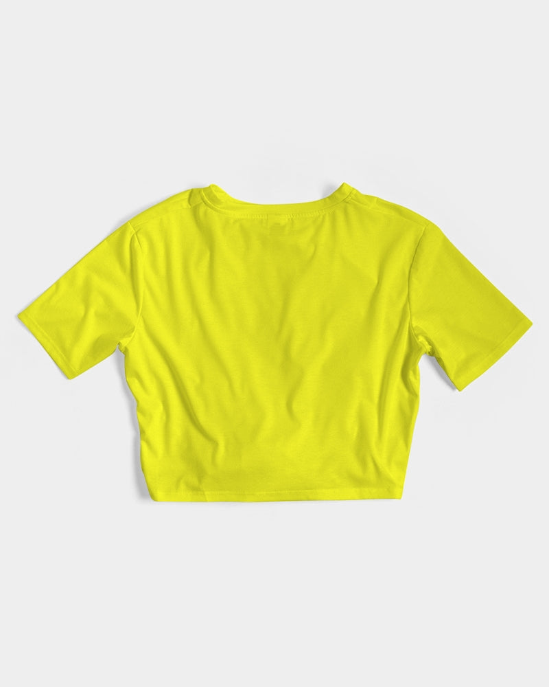 Angry Yellow Women's Twist-Front Cropped Tee