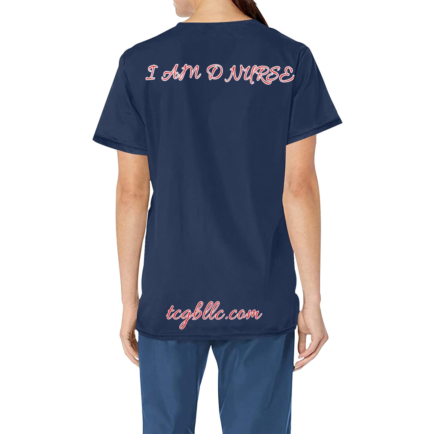 I A M D NURSE Scrub Top