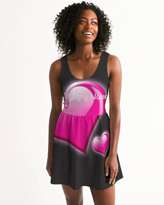 angry heartz Women's Scoop Neck Skater Dress