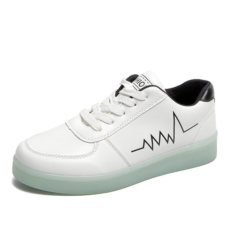 Tide Ghost Walking Shoes Male USB Charging LED Light