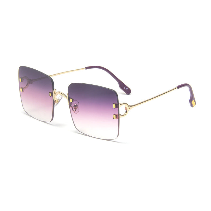 Stylish rimless sunglasses are rimless