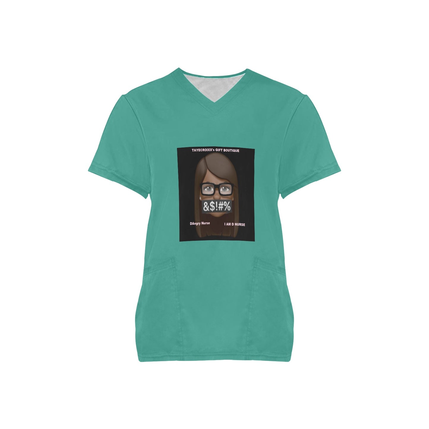 I AM D NURSE Scrub top