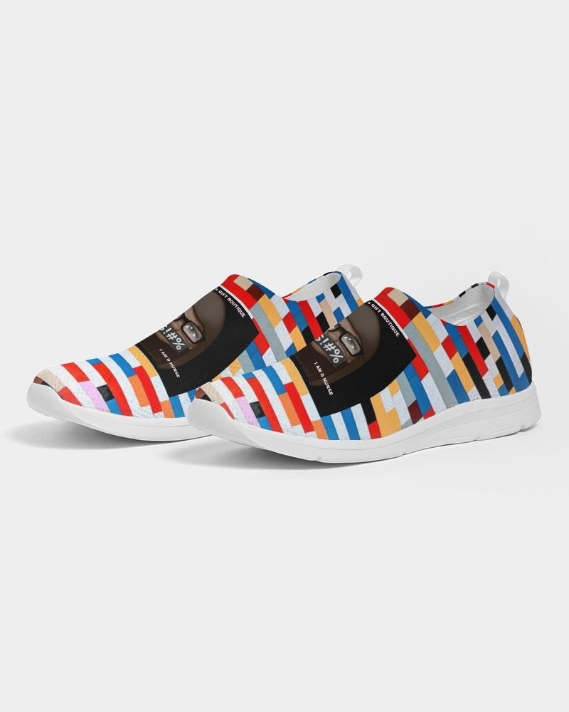 Angry Blocks Women's Slip-On Flyknit Shoe