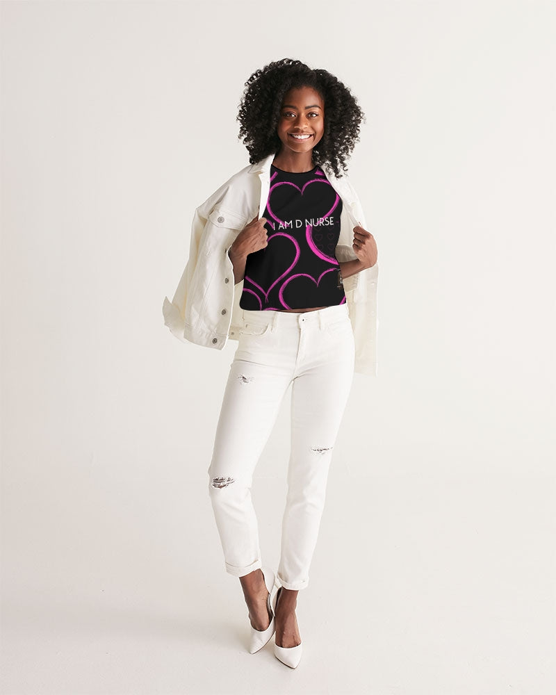 Angry hearts Women's Cropped Tank