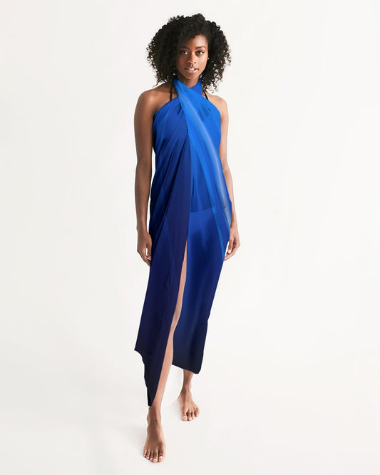 black-and-blue Swim Cover Up
