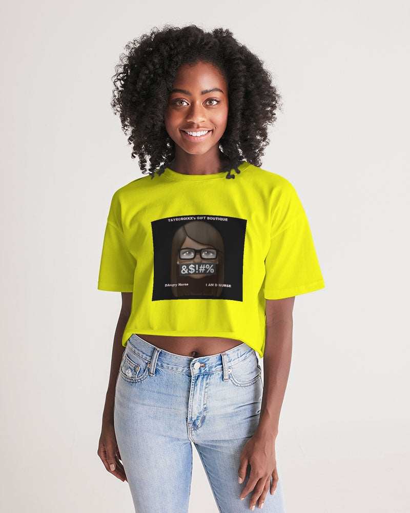 Angry Yellow Women's Lounge Cropped Tee
