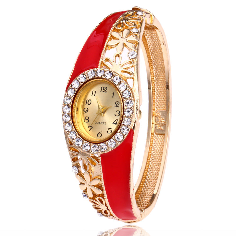 Diamond ladies bracelet watch