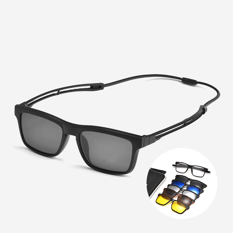 T2502R Polarized Gray Sunglasses TR Glasses Frame