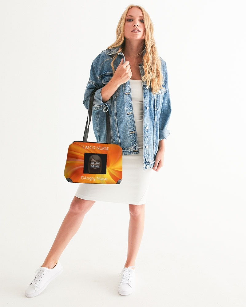 angry orange Shoulder Bag