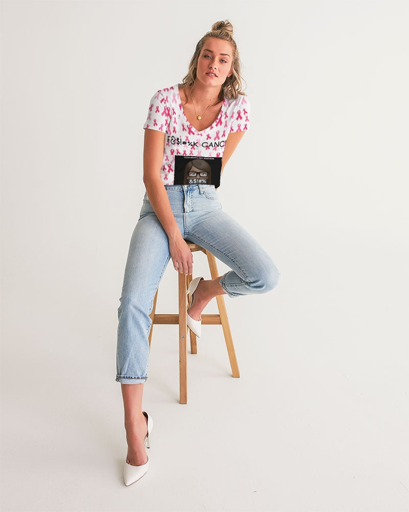 Special Edition F&$!#%K CANCER Women's V-Neck Tee