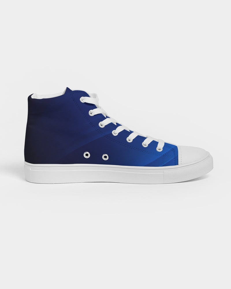 Angry  Blue Women's Hightop Canvas Shoe