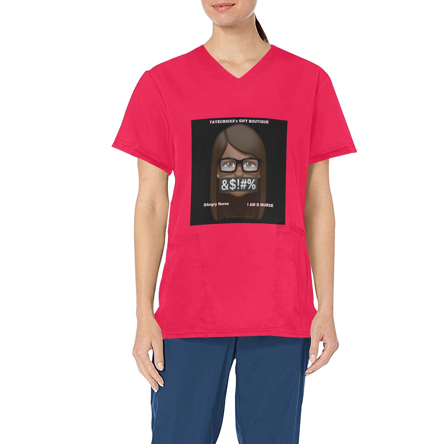 DAngry Nurse Scrub Top