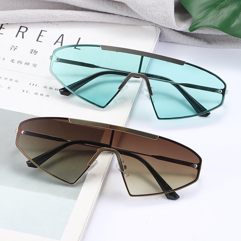 European And American Fashion Sunglasses Men's Personality Conjoined