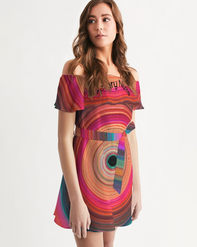 Angry eye Women's Off-Shoulder Dress