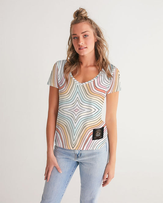 Angry waves Women's V-Neck Tee