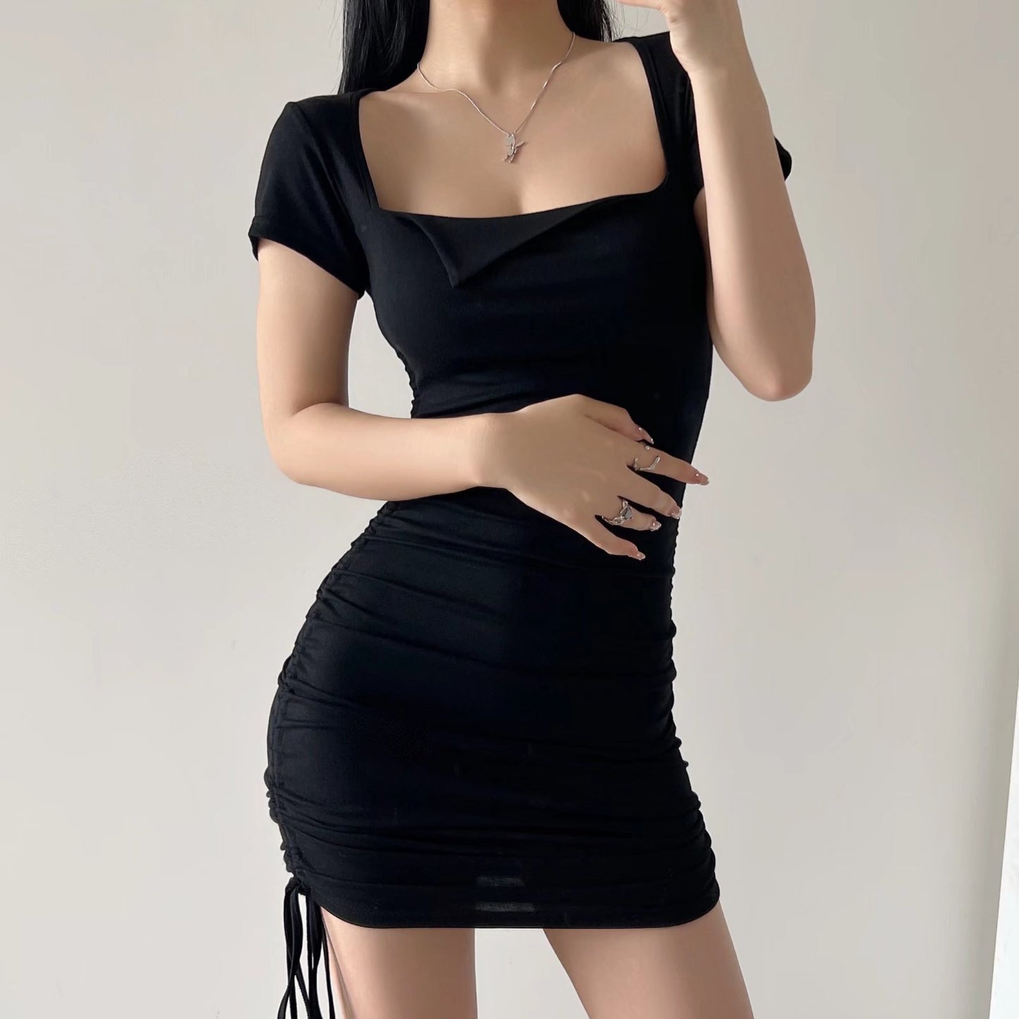 Ladies' Drawstring Pleated Pure Lust Dress