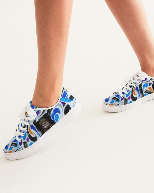 Angry Twirls Women's Faux-Leather Sneaker