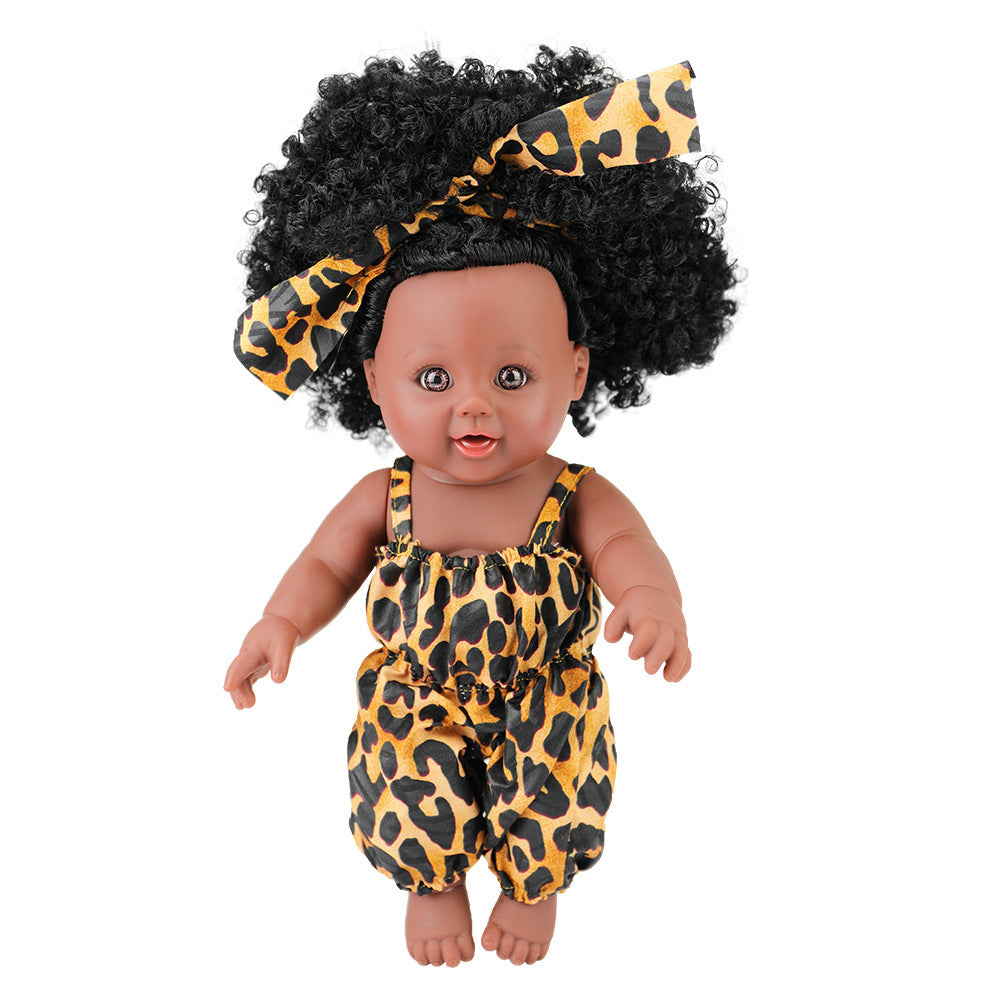 Black African enamel Children's Princess Doll