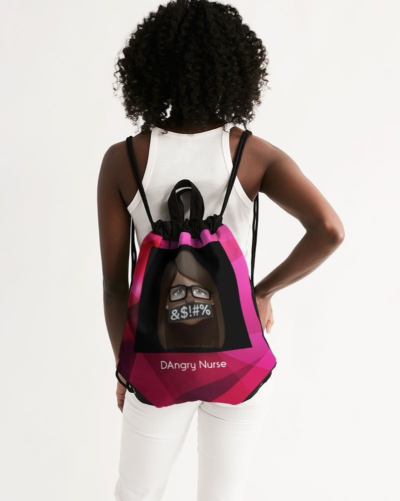 DAngry Pink Canvas Drawstring Bag