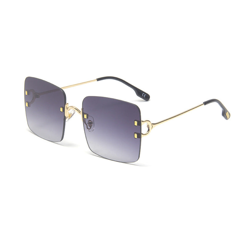 Stylish rimless sunglasses are rimless
