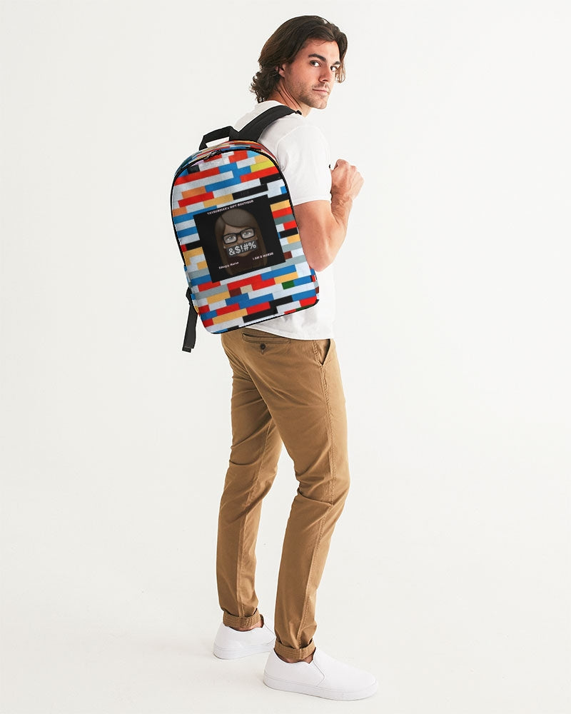 Angry Blocks Large Backpack