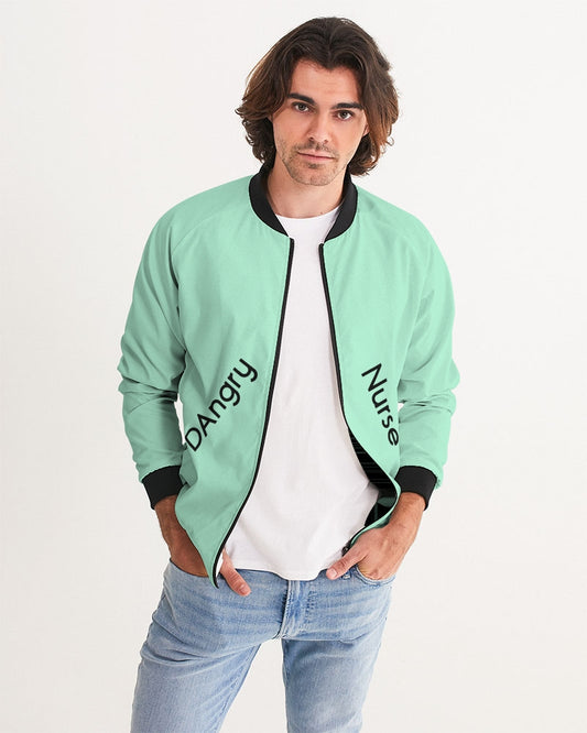Angry pastel green Men's Bomber Jacket