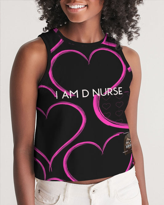 Angry hearts Women's Cropped Tank