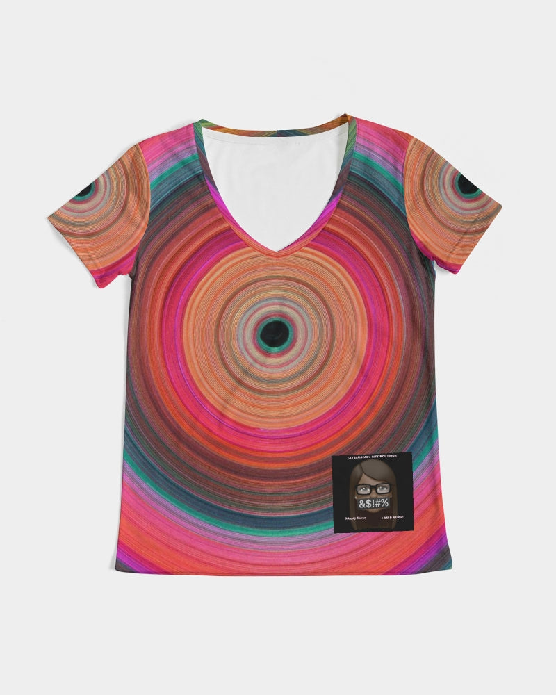 Angry eye Women's V-Neck Tee