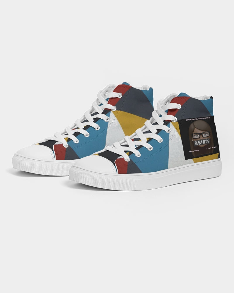 Angry Triangles Women's Hightop Canvas Shoe