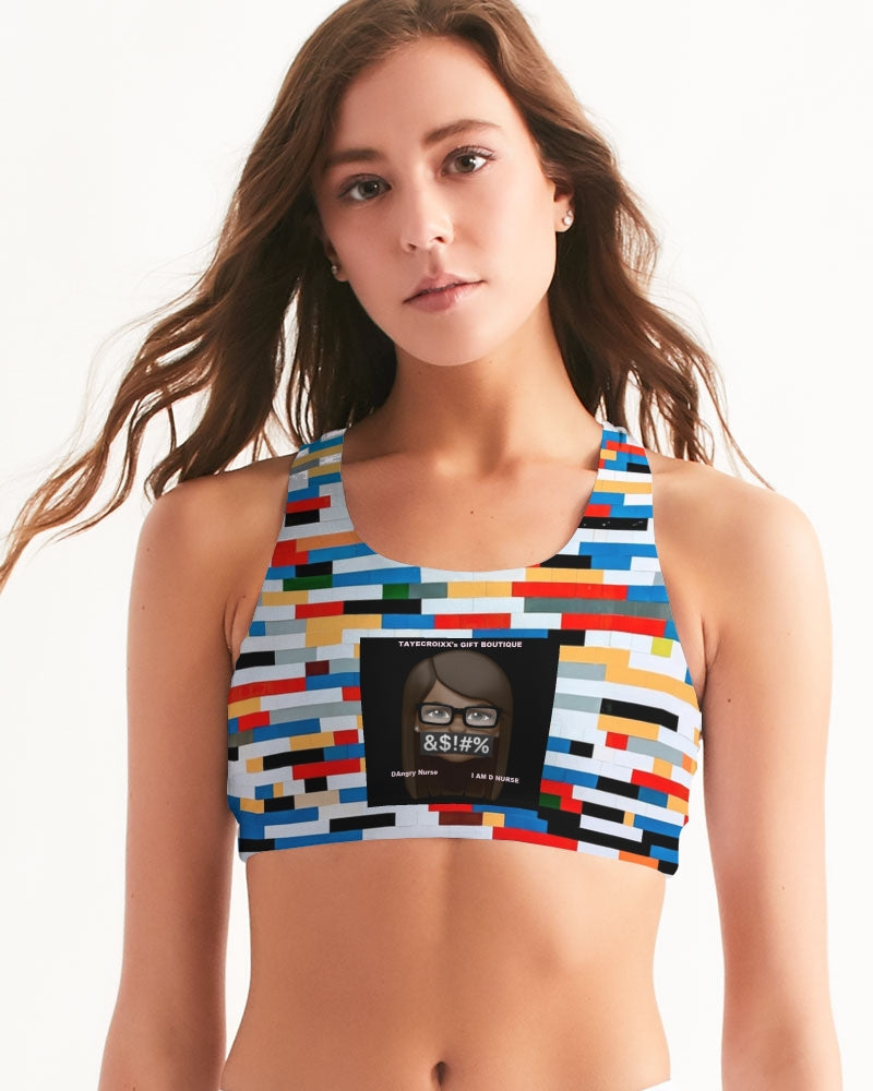 Angry Blocks Women's Seamless Sports Bra