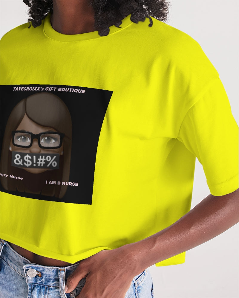 Angry Yellow Women's Lounge Cropped Tee