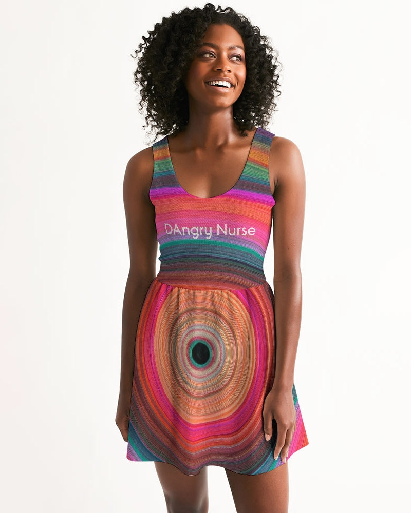 Angry eye Women's Scoop Neck Skater Dress