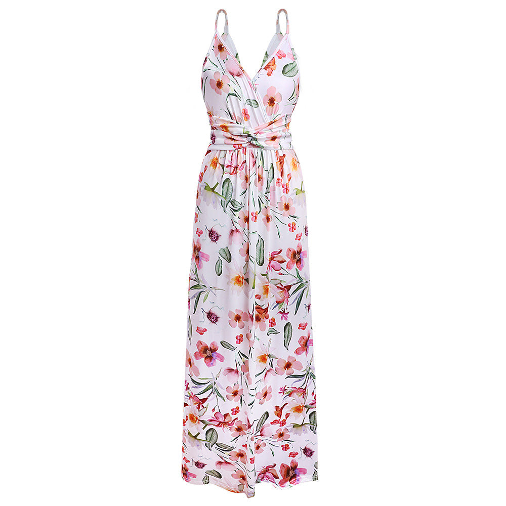 Printed halter dress