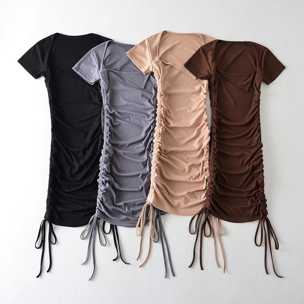 Ladies' Drawstring Pleated Pure Lust Dress