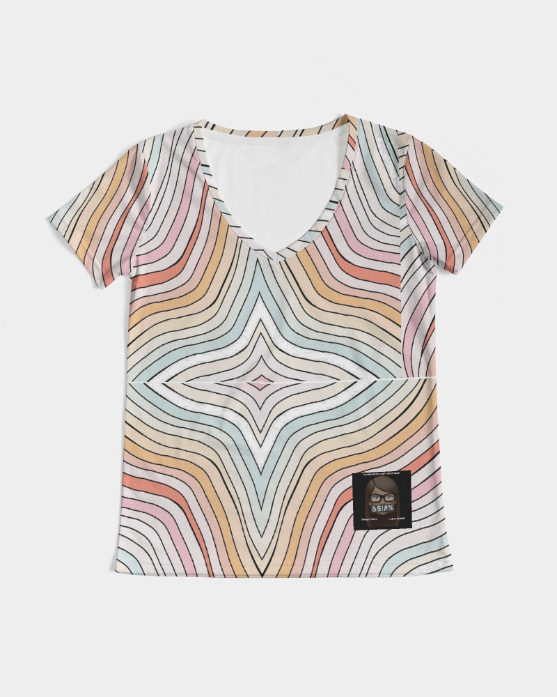Angry waves Women's V-Neck Tee