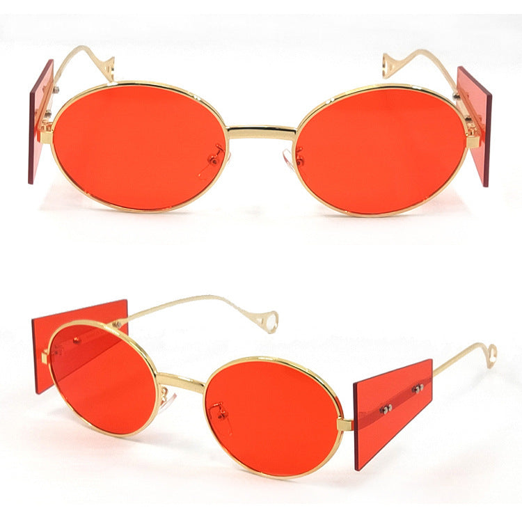 Round Frame Trendy Punk Steam Round Sunglasses