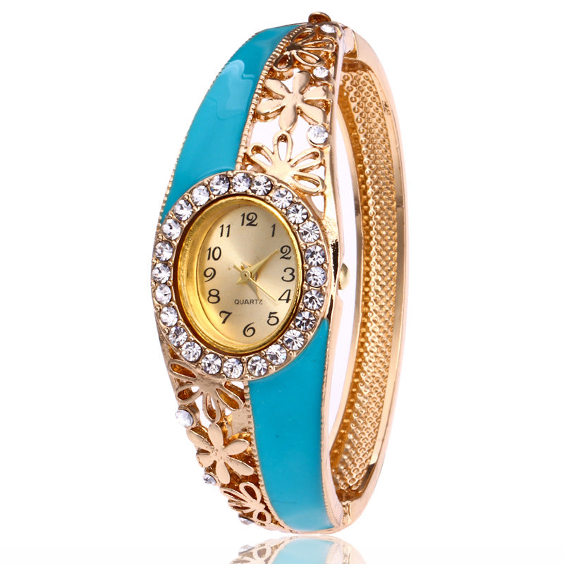 Diamond ladies bracelet watch