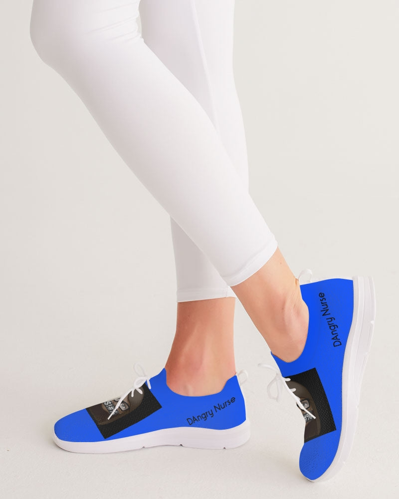 ANGRY BLUE Women's Lace Up Flyknit Shoe