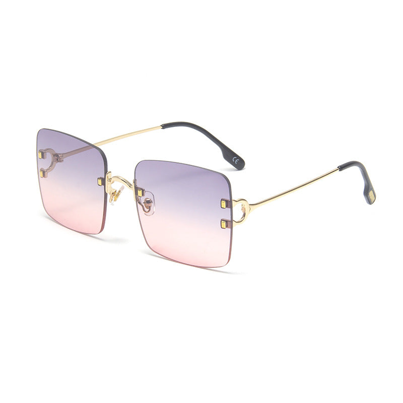 Stylish rimless sunglasses are rimless