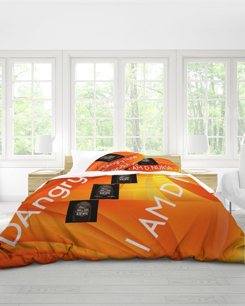 angry orange King Duvet Cover Set