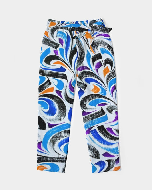 Angry Twirls Women's Belted Tapered Pants