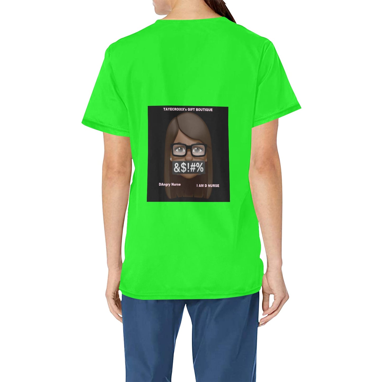 I AM D NURSE Scrub Top