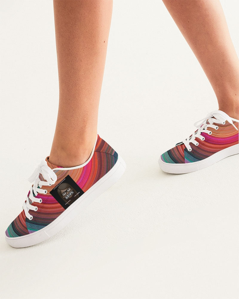 Angry eye Women's Faux-Leather Sneaker