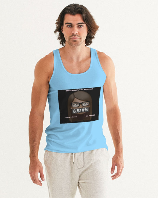 Angry pastel blue Men's Tank