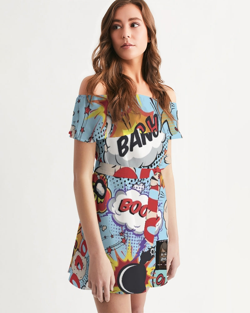 Angry sounds Women's Off-Shoulder Dress