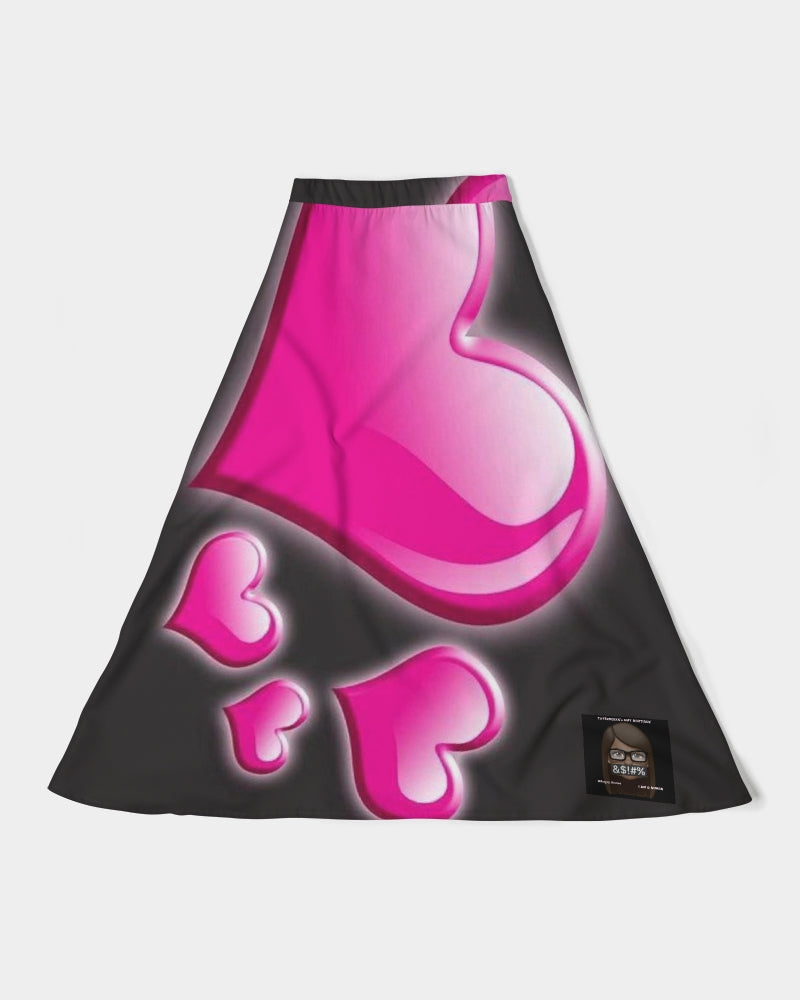 angry heartz Women's A-Line Midi Skirt